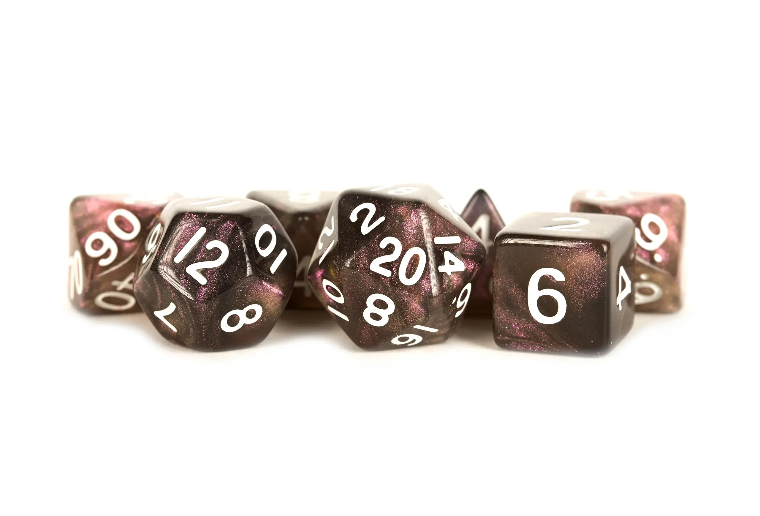FanRoll Resin 16mm Dice Set (Layered Stardust Supervolcano)