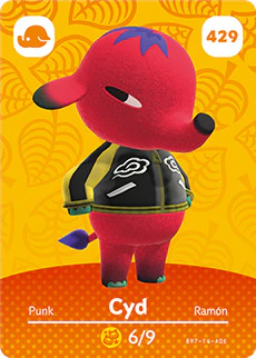 Animal Crossing Amiibo Card (Cyd 429)