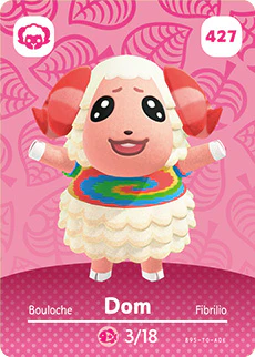 Animal Crossing Amiibo Card (Dom 427)
