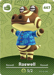 Animal Crossing Amiibo Card (Roswell 447)