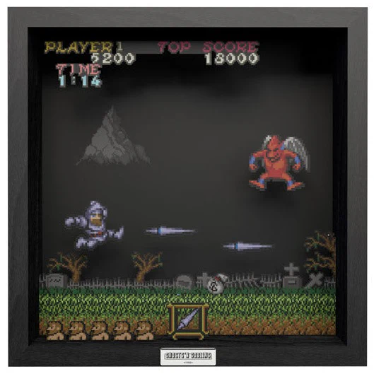 Ghosts 'n Goblins: The Red Arremer Pixel Frame (9x9in) - Image 2