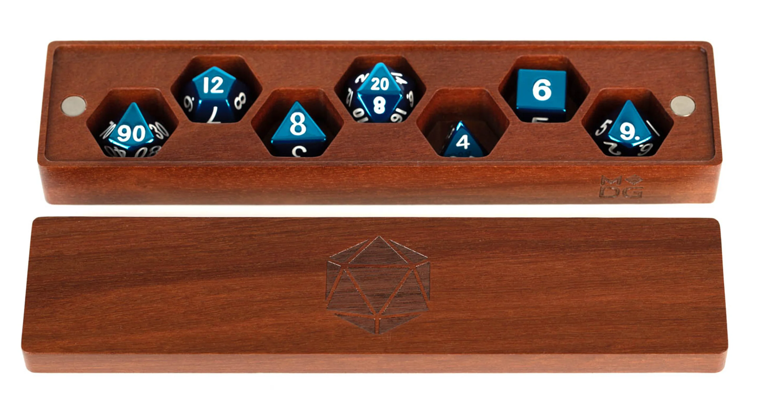 FanRoll Vault Wooden Dice Case (Purple Heart)
