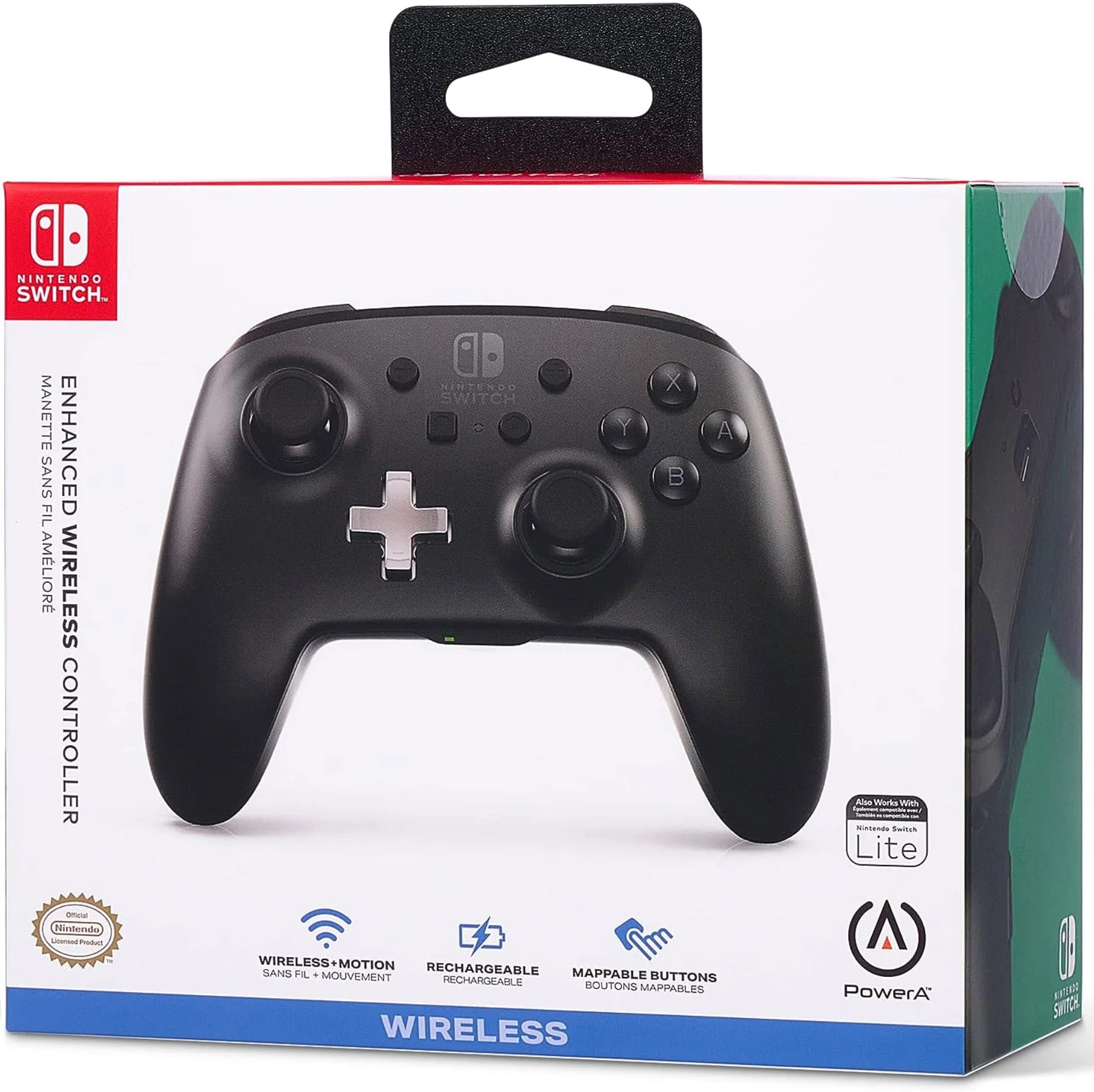 Enhanced Wireless Controller (Black/Silver) For Switch