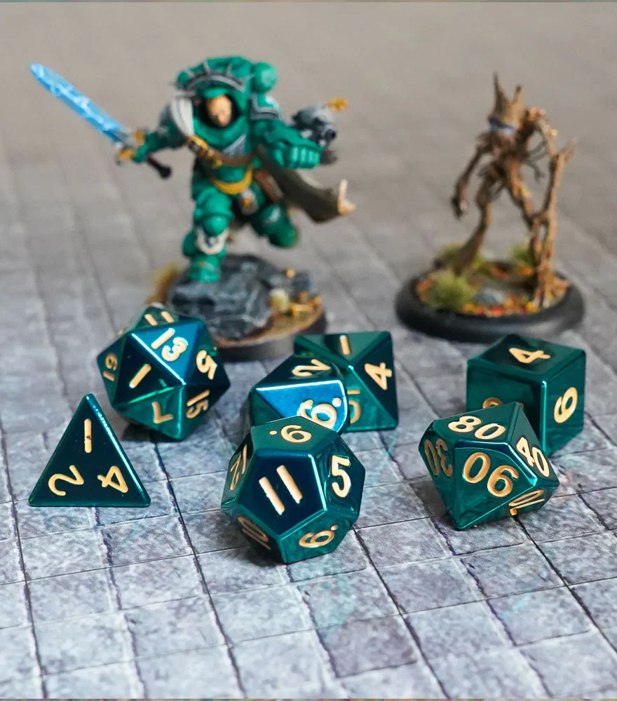 FanRoll Metal 16mm Dice Set (Turquoise) - Image 2