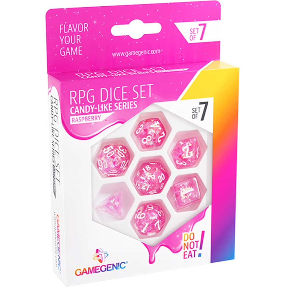 RPG Dice Set Candy-Like Series: Raspberry