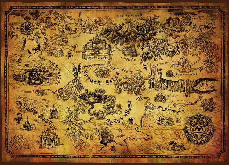 The Legend of Zelda "Hyrule Map" 1000 Piece Puzzle - Image 2