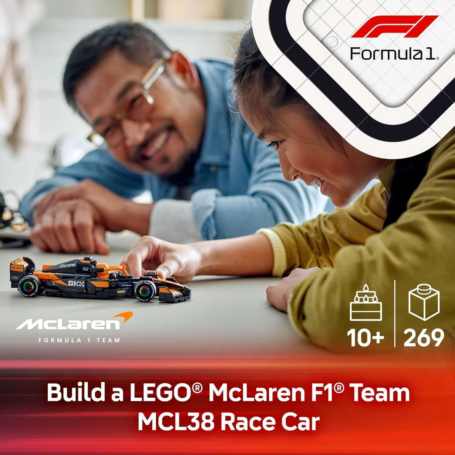 LEGO Speed Champions: McLaren F1 Team MCL38 Race Car Set 77251 - Image 2