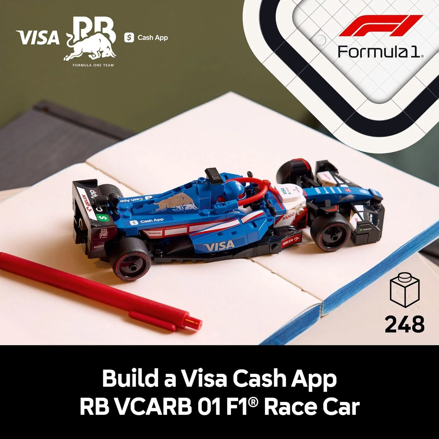 LEGO Speed Champions: Visa Cash App RB VCARB 01 F1 Race Car Set 77246 - Image 2