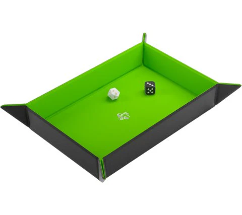 Magnetic Dice Tray: Rectangular (Black/Green)