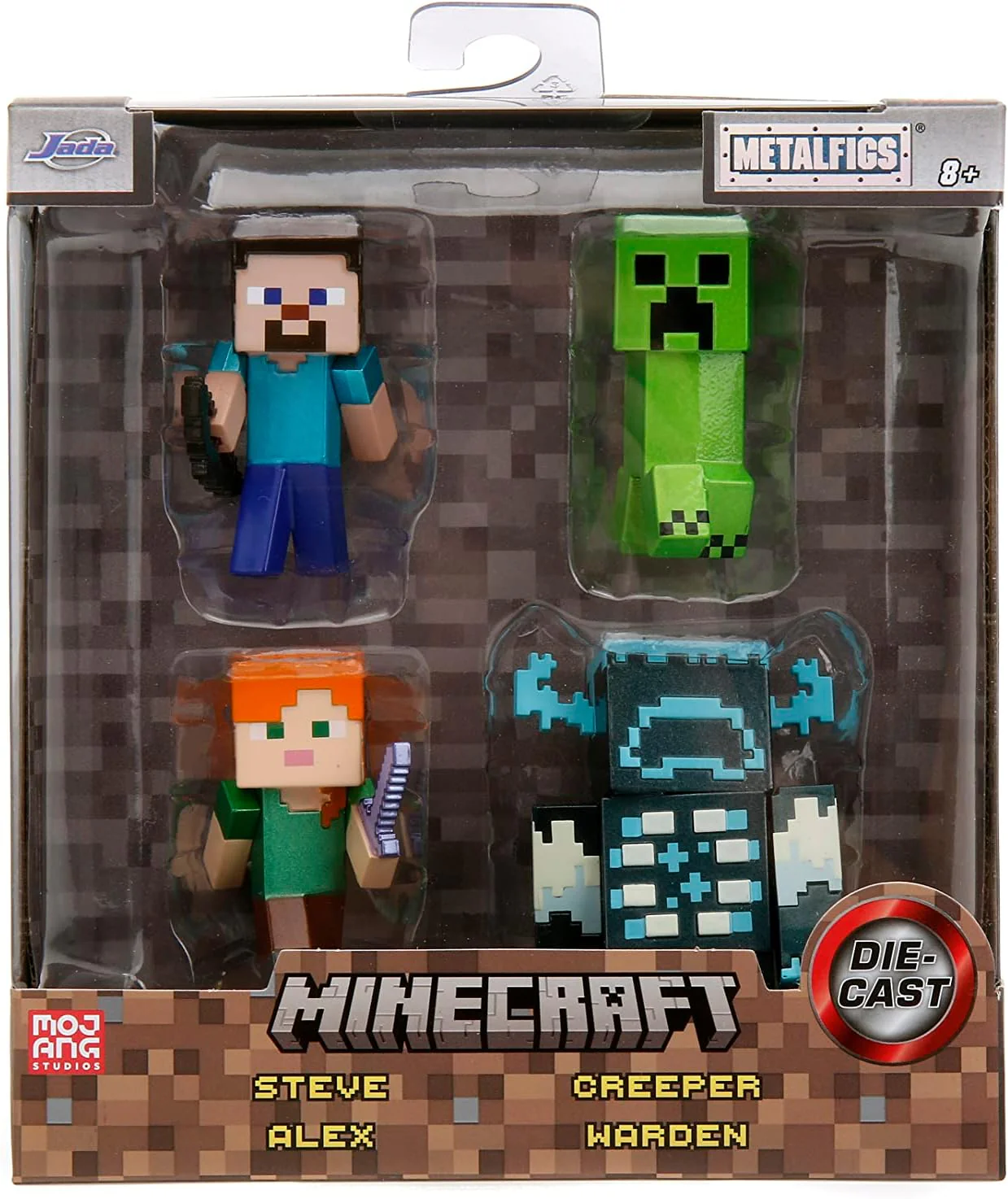 Minecraft 2.5" Metalfigs Classic 4-Pack