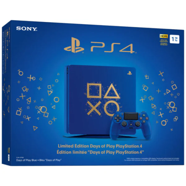 Playstation 4 1TB Slim Days of Play Console (Complete in Box)