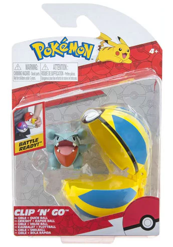 Pokemon Clip N' Go Gible + Quick Ball