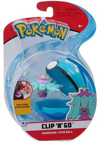 Pokemon Clip N' Go Mareanie + Dive Ball