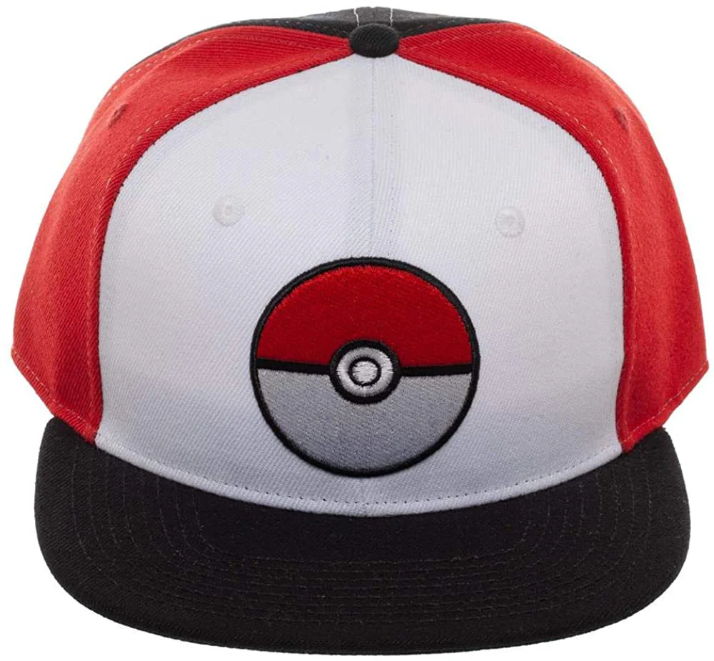 Pokemon Pokeball Patch Snapback White/Red Hat - Image 2