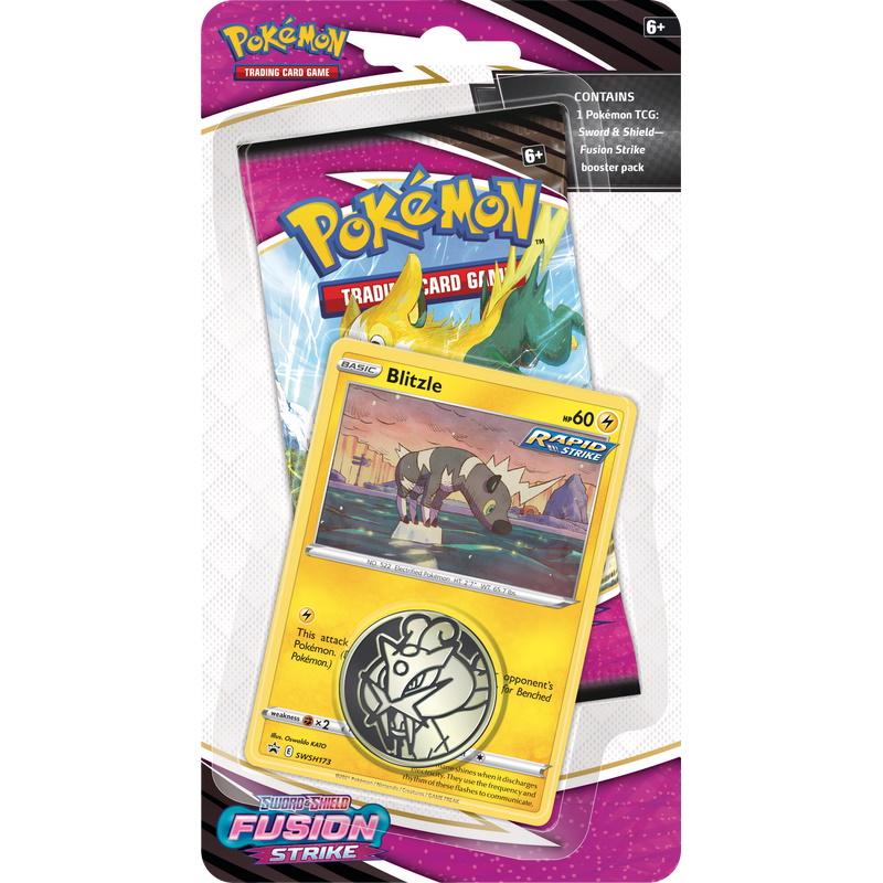 Pokemon TCG Fusion Strike Checklane Booster Pack (Blitzle)