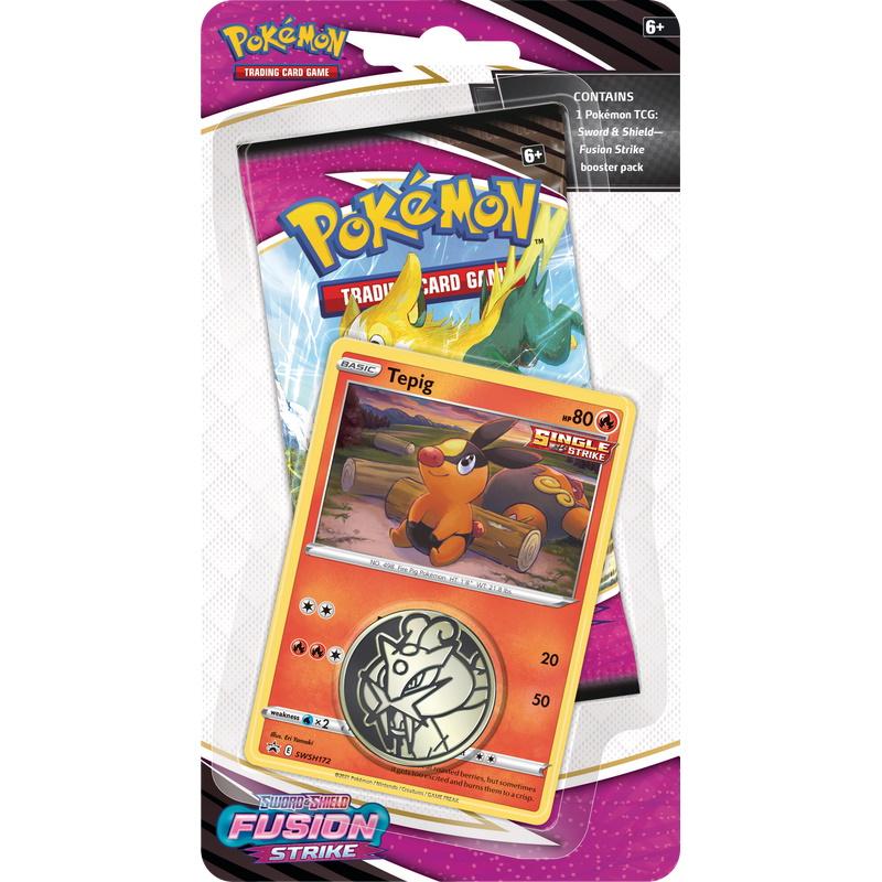 Pokemon TCG Fusion Strike Checklane Booster Pack (Tepig)