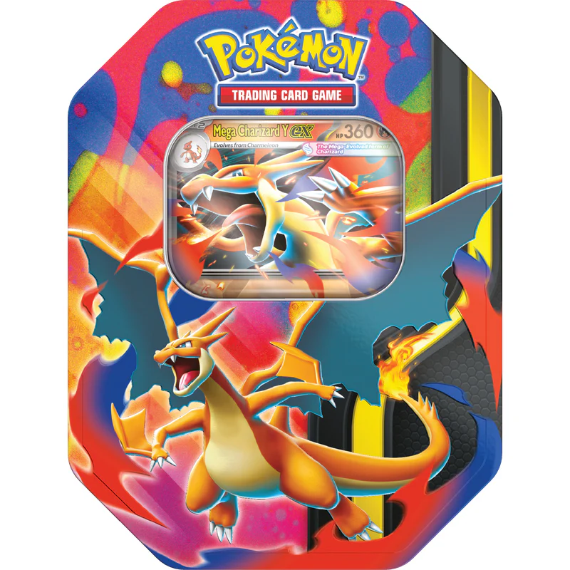 Pokemon TCG Mega Charizard Y ex Tin (Limit 1 Per Household)