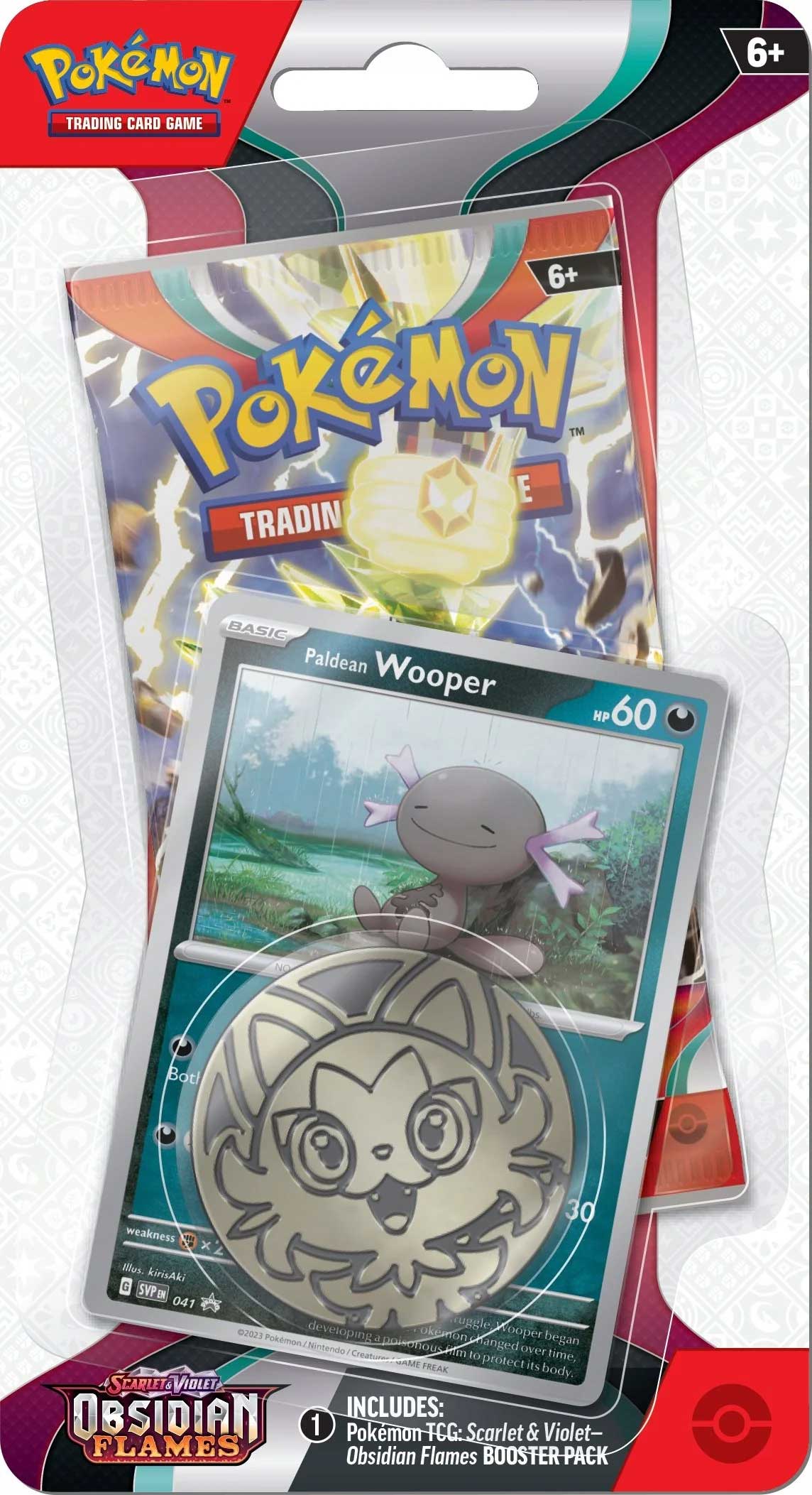 Pokemon TCG Obsidian Flames Checklane Blister (Wooper)