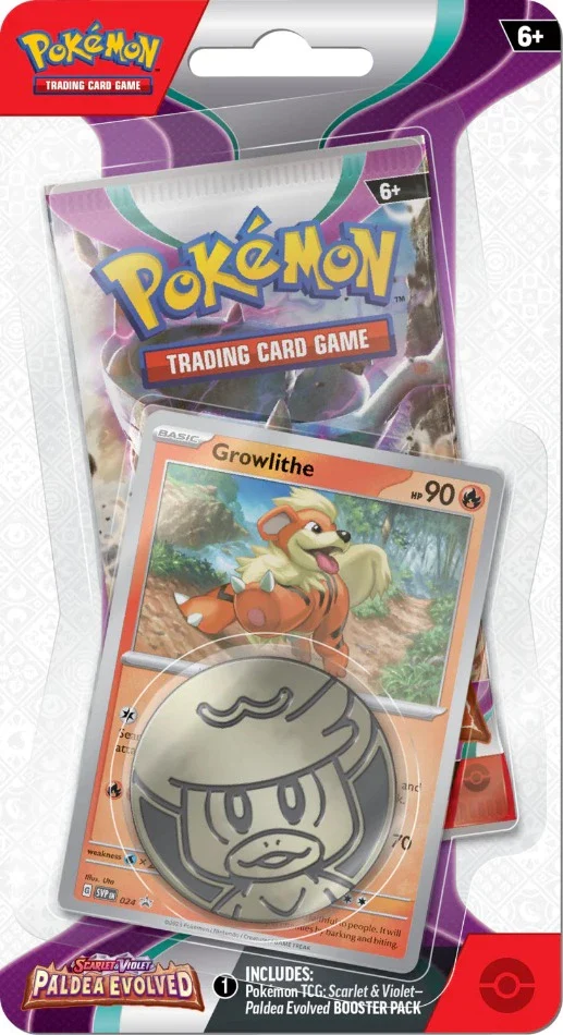 Pokemon TCG Paldea Evolved Checklane Blister (Growlithe)