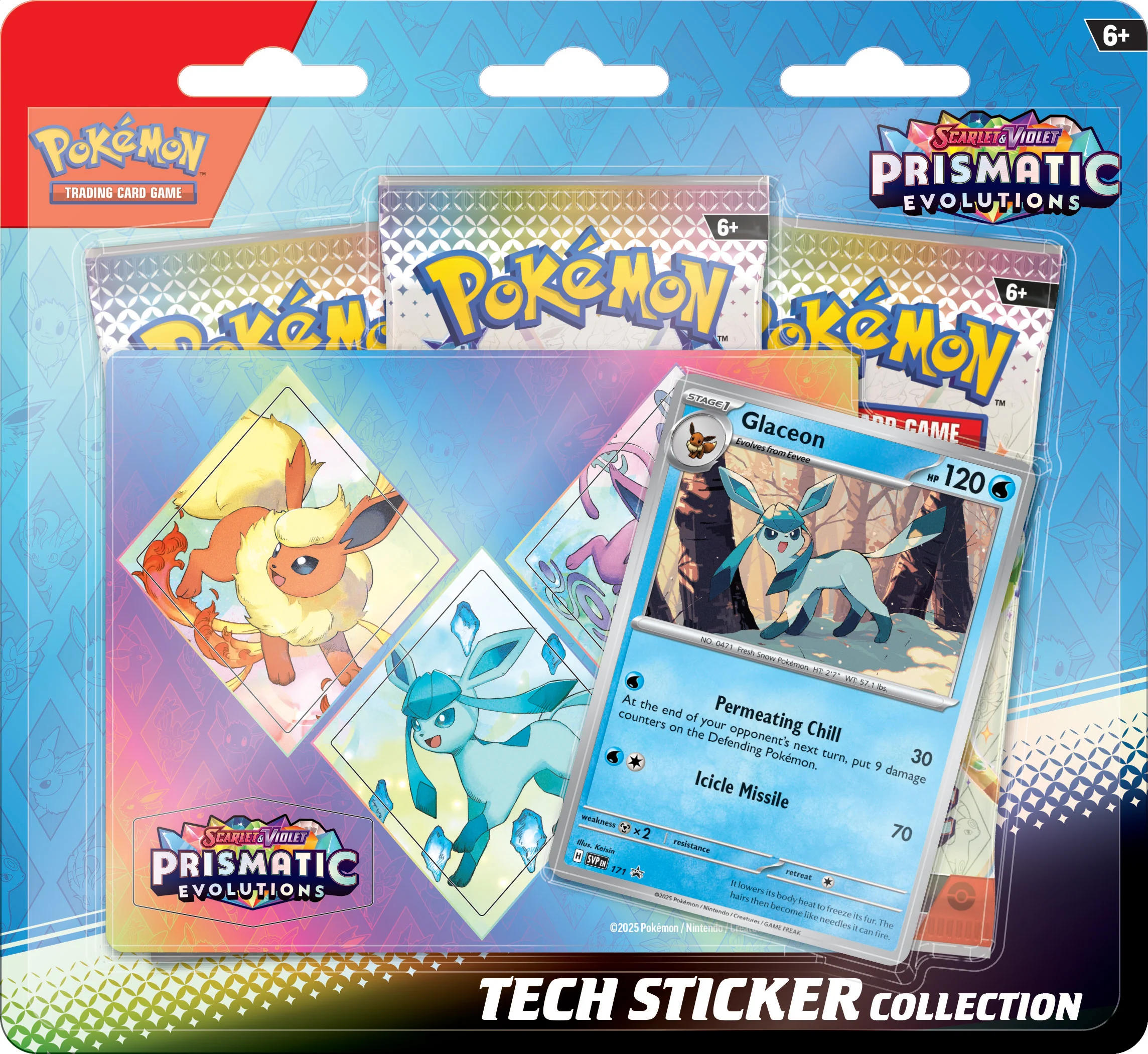 Pokemon TCG Prismatic Evolutions Tech Sticker Collection (Glaceon)