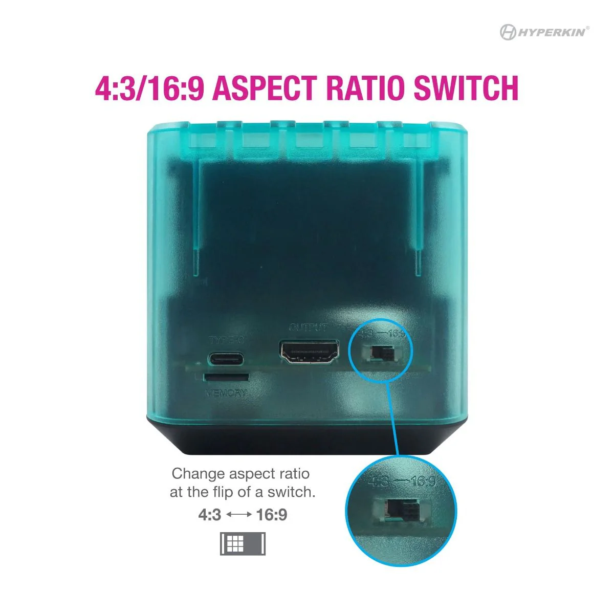 RetroN Sq HD Gaming Console (Hyper Beach) (Game Boy / Game Boy Color / Game Boy Advance) - Image 6