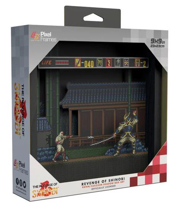 Revenge of Shinobi Pixel Frame (9x9in)