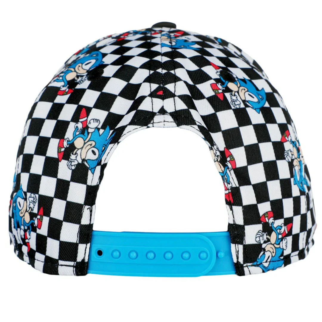 Sonic Checkered Youth Snapback Hat - Image 3