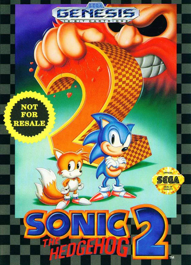 Sonic the Hedgehog 2 (Not For Resale) (Complete in Box)