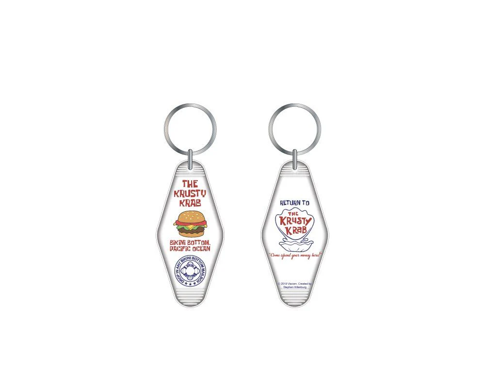 SpongeBob Krusty Krab Plastic Hotel Keychain