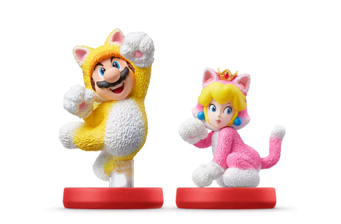 Super Mario Cat Mario and Cat Peach Amiibo Double Pack (Pre-Owned)