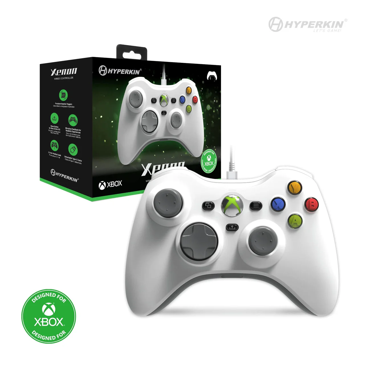Xenon Wired Controller (White) for Xbox Series (Pre-Owned)